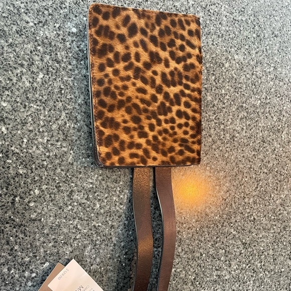 Leather, leopard purse belt - Picture 2 of 5
